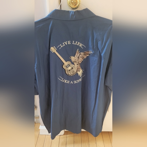 Margaritaville embroidered mechanic button down shirt NWT - Picture 2 of 7